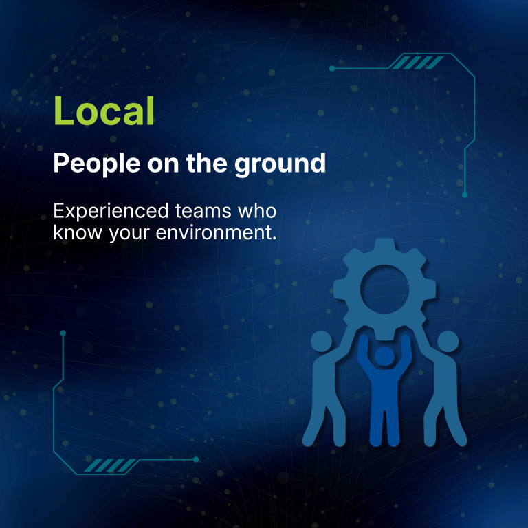 Local technology support representing Echo Namibia's on-the-ground expertise